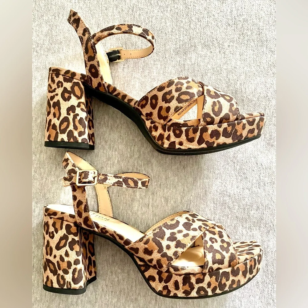 Kenneth Cole ReactionWomen’s Size 6 Leopard Print Reeva Platform Sandal NIB
